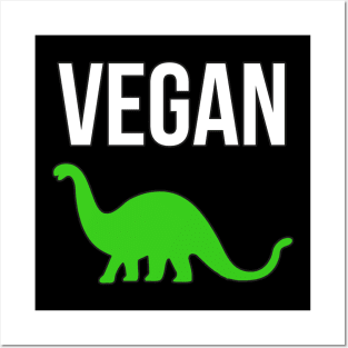 Vegan Dinosaur Posters and Art